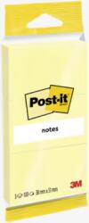 3M Notite adezive Post-it, galben, 38 x 51 mm, 100 file/carnet, 3 carnete/pachet 7100172242