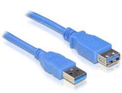 Delock USB 3.0-s bővítőkábel A-típusú csatlakozódugóval > USB 3.0-s, A-típusú csatlakozóhüvellyel, 1 m, kék (82538)