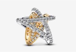 PANDORA Moments 763590C01 Szikrázó, összefonódó csillag charm (Ag925, 1, 2 g)