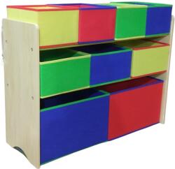 Ginger Home Organizator etajeră pentru jucării și cărți Ginger Home - Colors, 3 niveluri (JWTR-3090)
