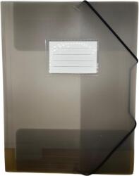 Optima - prod din plastic Mapa plastic cu elastic pe colturi, cu eticheta, 500 microni, Optima - fumuriu (OP-510550028)