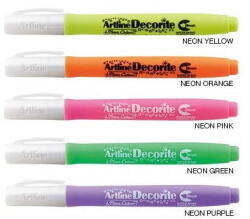 Artline Marker ARTLINE Decorite, varf flexibil (tip pensula) - portocaliu neon (EDFN-F-OG)