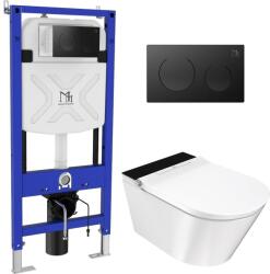 Major&Maker Deluxe B + Coral Black set wc cu spălare automată agăţat fără margine alb 4020FBS200302B (4020FBS200302B)