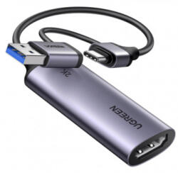 UGREEN CM629 (15389) video adapter, szürke (USB-A, USB-C to HDMI)