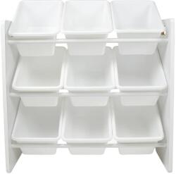 Ginger Home Etajeră cu 9 cutii pentru jucării și cărți Ginger Home - Alb (JWTR-3006)
