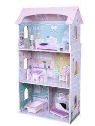 Moni Casuta din lemn cu mobilier pentru papusi Moni Toys - Anna, 4121 (107899) Casuta papusi