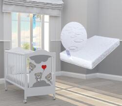 Bambino Casa Pătuț Bambino Casa - Tre Orsetti Rosso + cadou saltea Primavera Baby Luxe (202054)