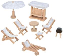 Goki Set de mobilier pentru casa de papusi Goki - Mobilier de gradina, 9 piese (51475) Casuta papusi
