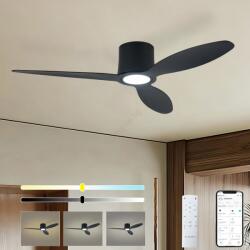 ZEVENTI - LED таванен вентилатор VENTORA LED/24W/230V Wi-Fi Tuya черен + с дистанционно управление (ZV0075)