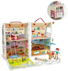 Hape Casuta din lemn pentru copii - Clubul poneiului, pliabila (H3409) Casuta papusi