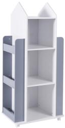 Ginger Home Secțiune din lemn pe 4 niveluri cu rafturi Ginger Home - Rocket, Alb/Gri (TF6914)