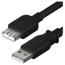 YENKEE USB-A apa - USB-A anya hosszabbító kábel 1, 5m fekete (YCU 014 BK) (YCU 014 BK)
