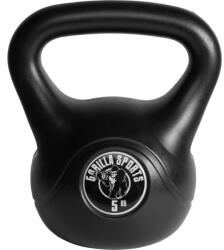 Gorilla Sports Kettlebell súlyzó műanyag fekete 5 kg (100342-00006-0010) - kokiskashop