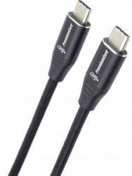 PremiumCord cable USB-C M/M, 240W 480Mbps black cotton braid, 2m