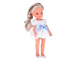 Jokomisiada Lovely Girl Doll with long brown hair and a white dress, 33cm ZA5850
