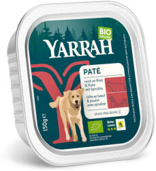 Yarrah 12x150g Yarrah Bio Paté Bio marha & bio spirulina nedves kutyatáp