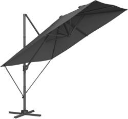 Brius Umbrela de gradina cu manivela tip pendul 270x270 cm, UPF 50+, rotire 360A , inclinare reglabila, gri (EZ-GPU057G02)