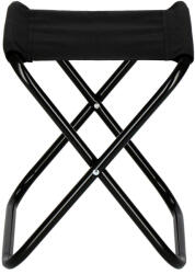 Brius Scaun pliabil pentru camping sau pescuit, cadru metalic, maxim 100 kg, 26x26x34 cm, negru (CS-0007)