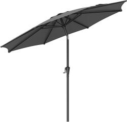 Brius Umbrela gradina cu manivela si sistem inclinare 30, poliester 180g m2 UPF 50+, stalp metalic, D300 cm, gri (EZ-GPU30GYV1)