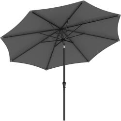 Brius Umbrela de gradina cu manivela, 330 cm, UPF 50+, inclinare 30A , structura metalica cu 8 spite, gri (EZ-GPU045G01)