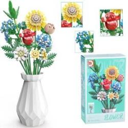 Jokomisiada Technical blocks Large bouquet of wild flowers + bottle 618 pcs ZA5461