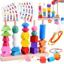 Jokomisiada Wooden blocks 25pcs. educational puzzle ZA4758