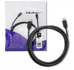 Qoltec 52353 Cable USB 3.1 type C mens USB 3.1 type C men 3m Black