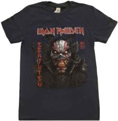 Iron Maiden Senjutsu Back Cover Vertical Logo Navy Blue L Ing (IMTEE133MN03)
