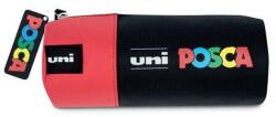 UNI Mitsubishi Pencil Penar cilindric UNI "Posca", roșu Penar