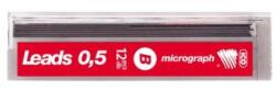 ICO Mină de grafit, 0, 5 mm, B, ICO "Micrograph", 12 buc