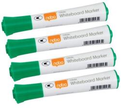 Nobo Marker pentru tablă albă, vârf conic, 2 mm, 10 buc, NOBO "Glide", verde, 10 buc