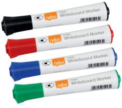 Nobo Marker pentru tablă albă, vârf conic, 2 mm, 10 buc, NOBO "Glide", mix, 10 buc