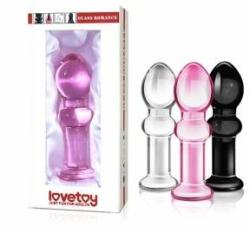  Pink glass anal plug spill head 11, 5cm