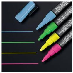 Sigel Marker cu cretă, lichid, set, vârf conic, SIGEL 1-2 mm, 4 culori diferite, 4 buc