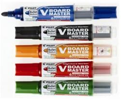 Pilot Set marker, 2, 3 mm, cu suport și racletă, PILOT "V-Board Master", 5 culori diferite