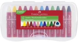 Faber-Castell Creioane cerate, triunghiulare, FABER-CASTELL "Jumbo", 12 culori diferite, 12 buc