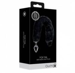 Sinner Gear Fox Tail Intimate Plug Metal Black - Fluffy Accessory