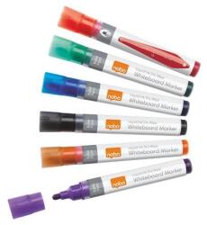 Nobo Marker pentru tablă albă, 1-3 mm, cerneală lichidă, NOBO, 6 culori diferite, 6 buc