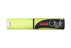 uni Marker cretă, 8 mm, UNI "PWE-8K", galben fluorescent