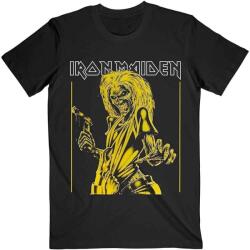 Iron Maiden Yellow Flyer Black L Ing (IMTEE109MB03)