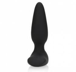Loveline Smooth Vibrating Anal Plug Remote Control Licorice Black