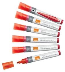 Nobo Marker pentru tablă albă, vârf teșit, 4 mm, NOBO, roșu, 10 buc