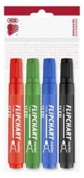 ICO Markere flipchart, set, 1-3 mm, vârf conic, ICO "Artip 11 XXL", 4 culori diferite, 4 buc