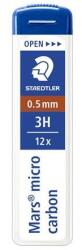 STAEDTLER Mină grafit, 3H, 0, 5 mm, STAEDTLER "Mars Micro Carbon250", 12 buc
