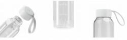 WESSPER 500ml transparent motivational glass water bottle