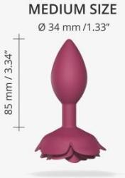 Love to Love Butt plug open roses m size - plum star
