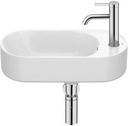 Roca Meridian mosdótál 50x27.5 cm ovális klasszikus fehér fényes A327740S00 (A327740S00)