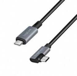 LogiLink CU0183 USB 2.0 Type-C to Type-C Cable Angled to USB-C E-mark PD Black 2m