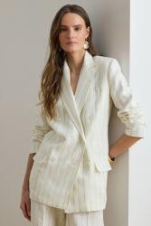 Lauren Ralph Lauren sacou cu două rânduri de nasturi pentru femei, din in PPY2-KZD08G_01X (200P13586)