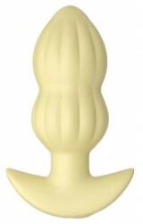 Cuties Vibrating Plug Yellow - Compact Silicone Model, 7 Modes, 8 cm